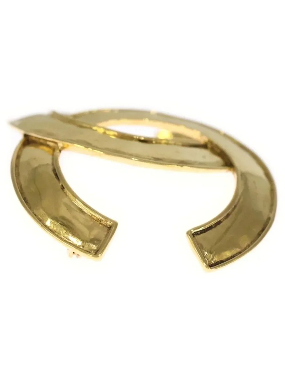 Chanel CC Logo Pin Badge Brooch Gold